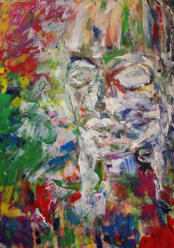 Porträt, 50x70, 2014 Acryl auf Leinwand 150.-